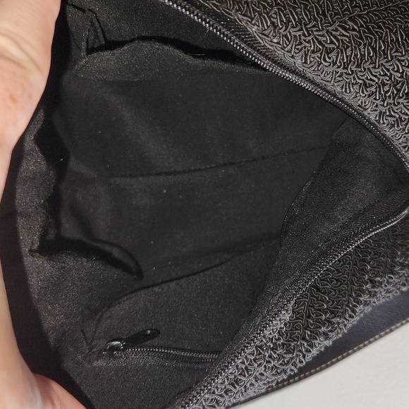 Crochet Purse Hobo Womens shoulder bag black flower - Picture 8 of 13